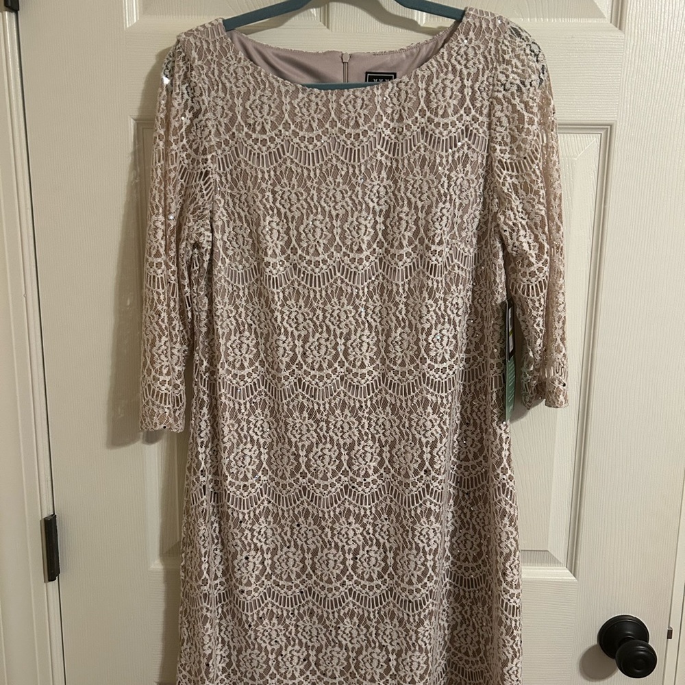 Lace Shift Dress in Cream